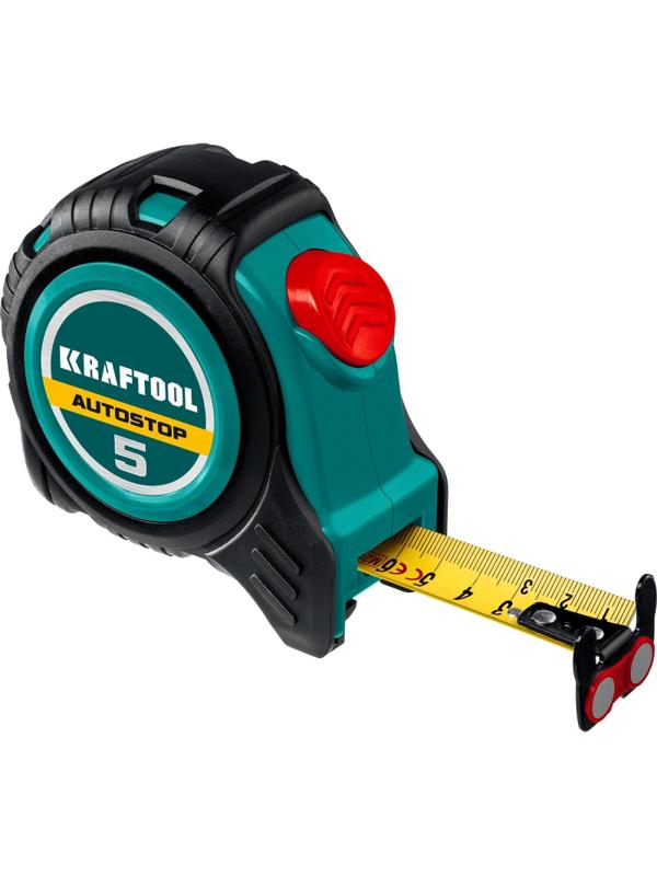 Рулетка с автостопом KRAFTOOL  AutoStop 5м х 25мм (3412-5-25)