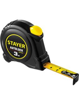 Рулетка с автостопом STAYER  AutoLock 3м х 16мм (2-34126-03-16)