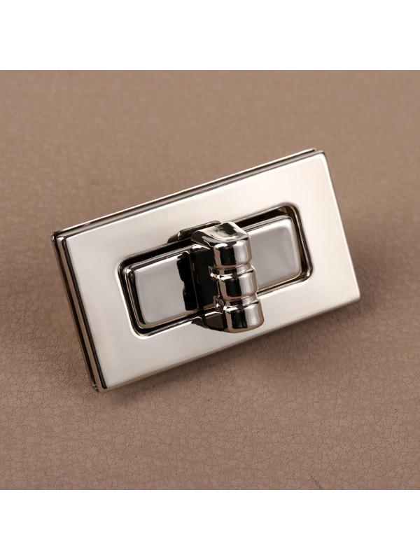 Застёжка для сумки, 4,4 × 2,5 см, цвет серебряный