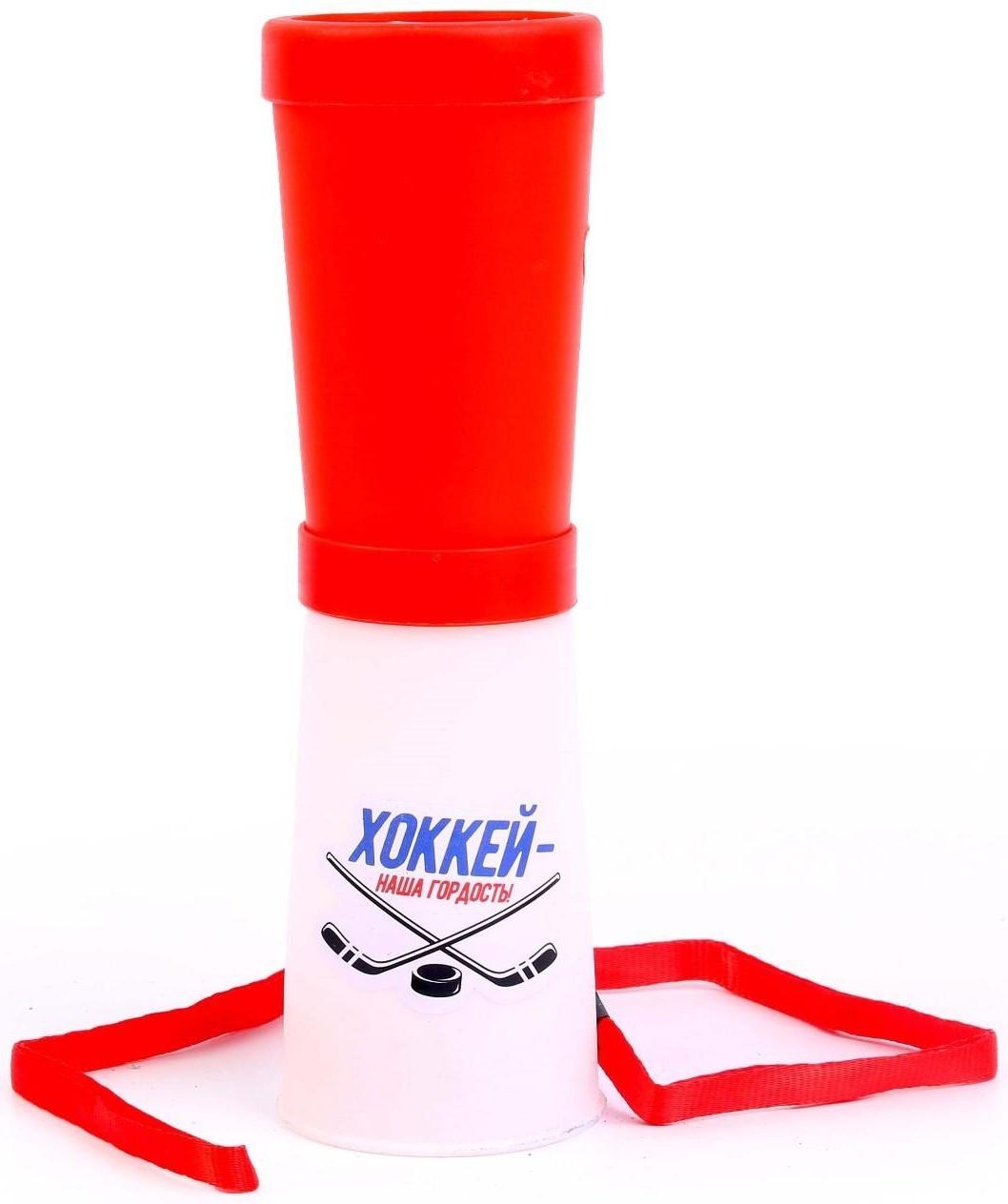Свисток-гуделка болельщика «Хоккей — наша гордость!», 17 см, цвета МИКС