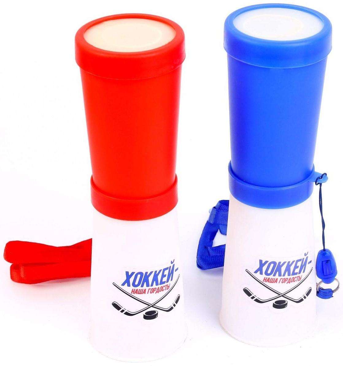 Свисток-гуделка болельщика «Хоккей — наша гордость!», 17 см, цвета МИКС