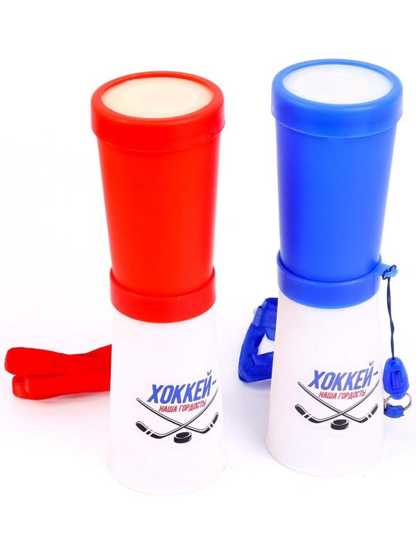 Свисток-гуделка болельщика «Хоккей — наша гордость!», 17 см, цвета МИКС