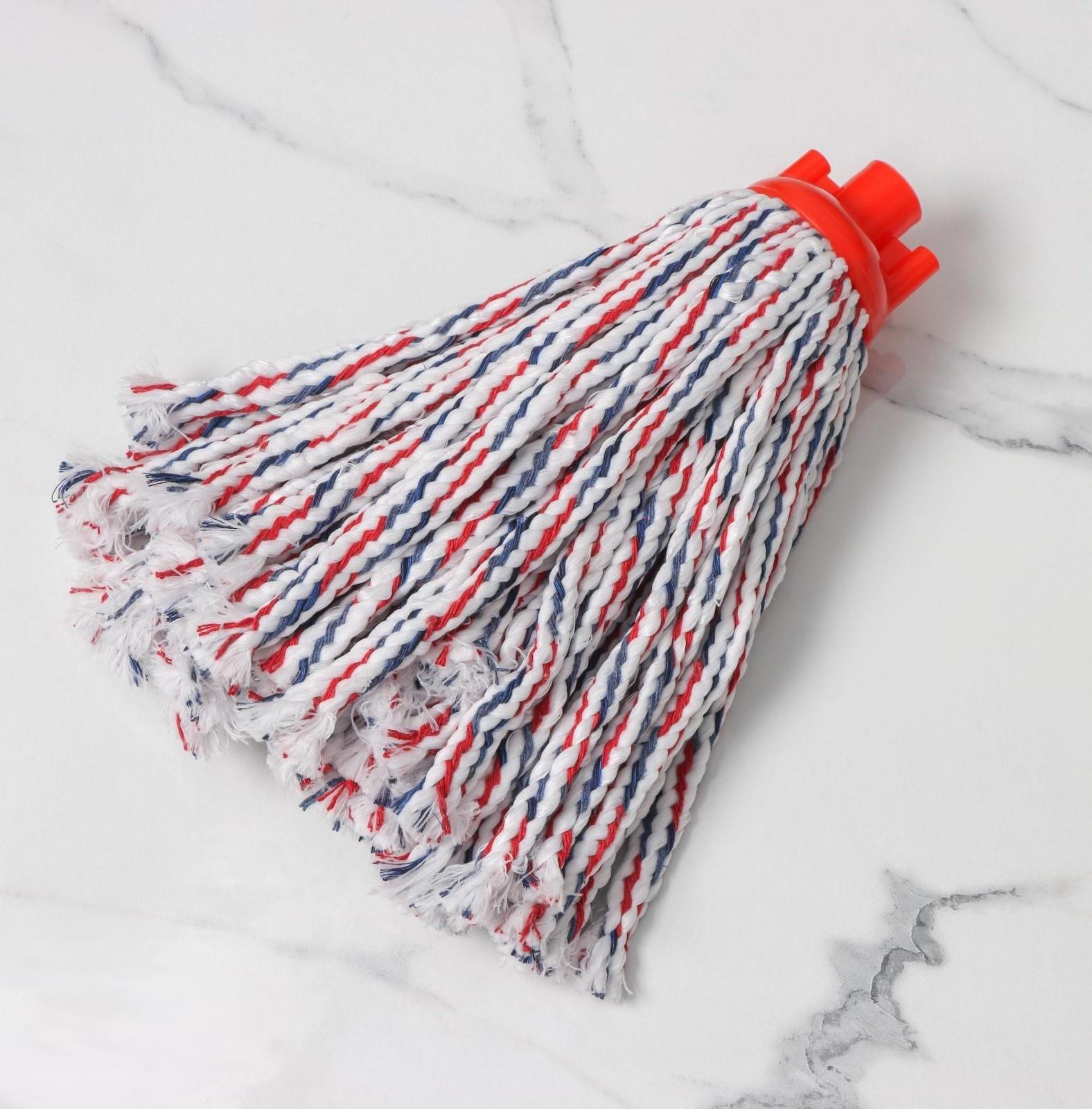 Насадка для швабры верёвочная Доляна, микрофибра, 200 гр, цвет МИКС