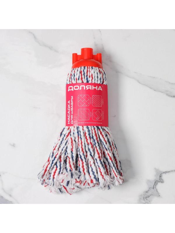 Насадка для швабры верёвочная Доляна, микрофибра, 200 гр, цвет МИКС