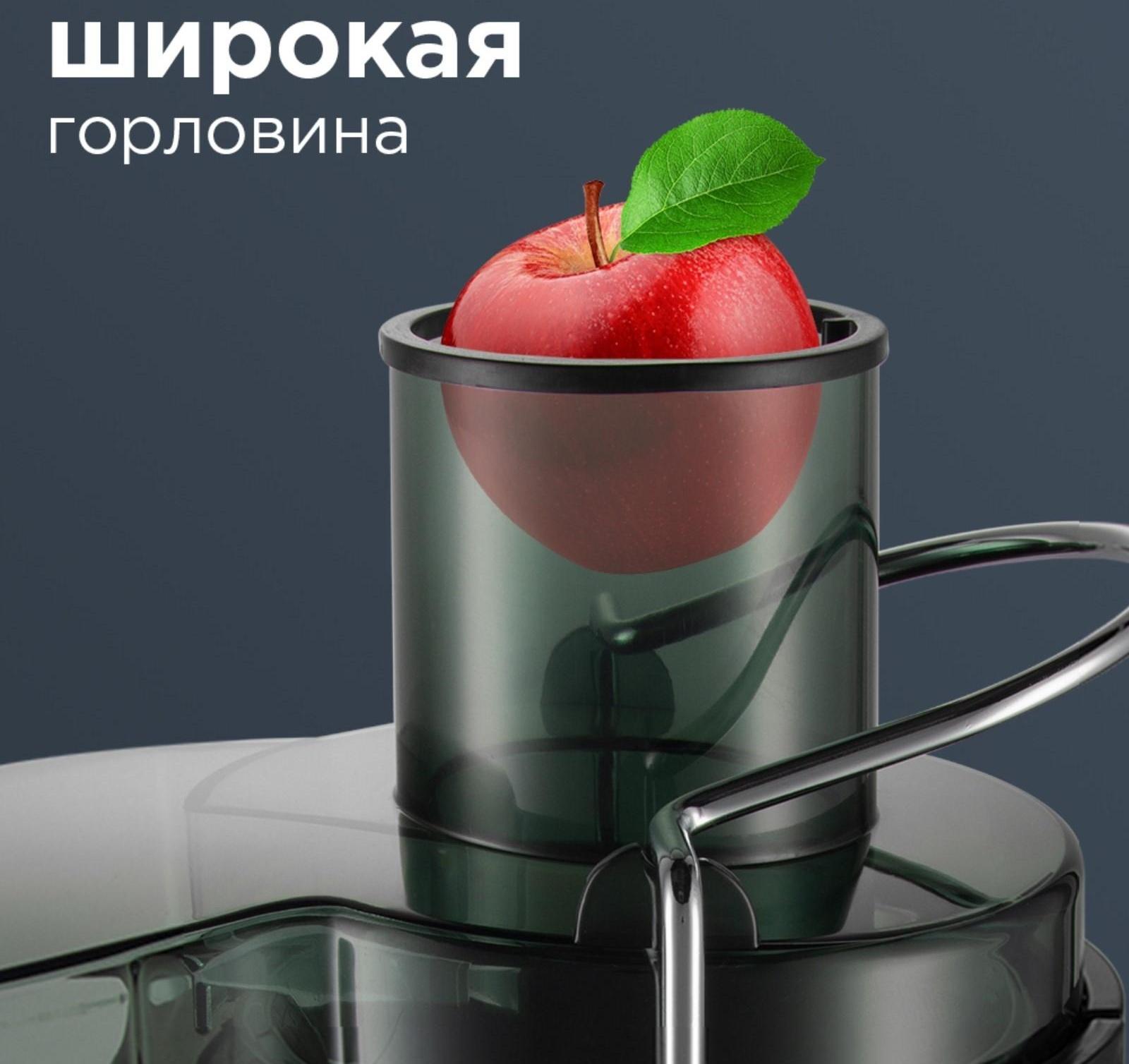 Соковыжималка Redmond RJ-M911, 860 Вт, 20000 об/мин, 750 мл, серебристая