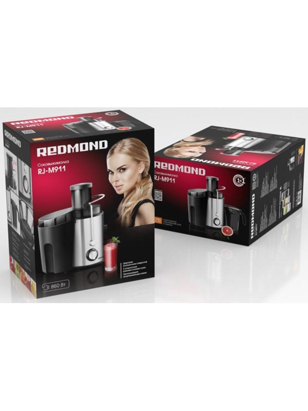 Соковыжималка Redmond RJ-M911, 860 Вт, 20000 об/мин, 750 мл, серебристая