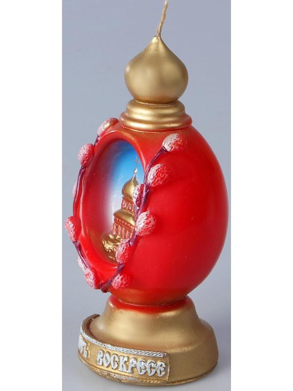 Декоративная свеча «Пасхальное яйцо с храмом»»