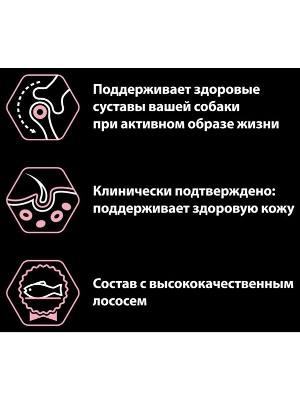 Сухой корм PRO PLAN для собак крупных пород, мощное тело, лосось, 14 кг