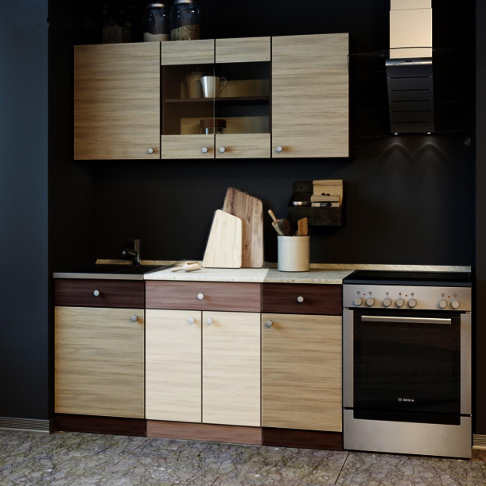 Шкаф напольный, 600 × 840 × 450 Ясень шимо темный/Ясень шимо светлый