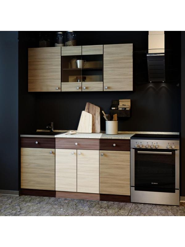 Шкаф напольный, 600 × 840 × 450 Ясень шимо темный/Ясень шимо светлый