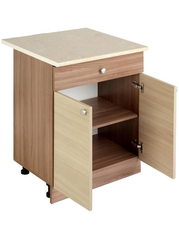 Шкаф напольный, 600 × 840 × 450 Ясень шимо темный/Ясень шимо светлый