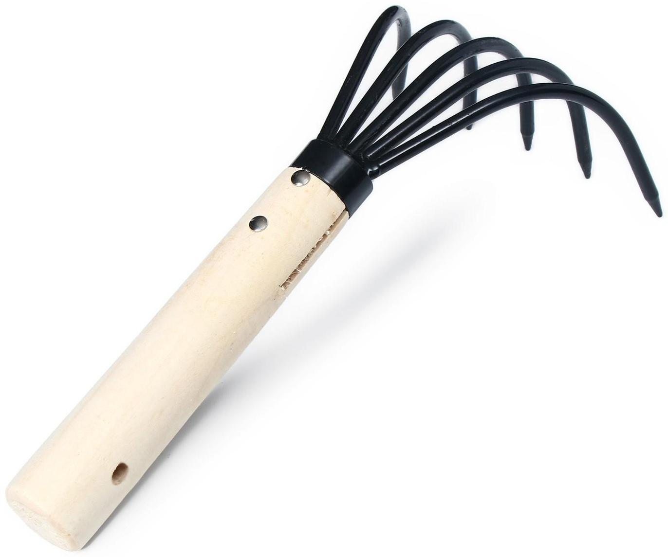 Рыхлитель, длина 23 см, 5 зубцов, деревянная ручка