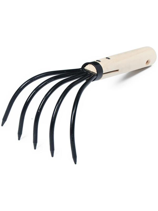 Рыхлитель, длина 23 см, 5 зубцов, деревянная ручка