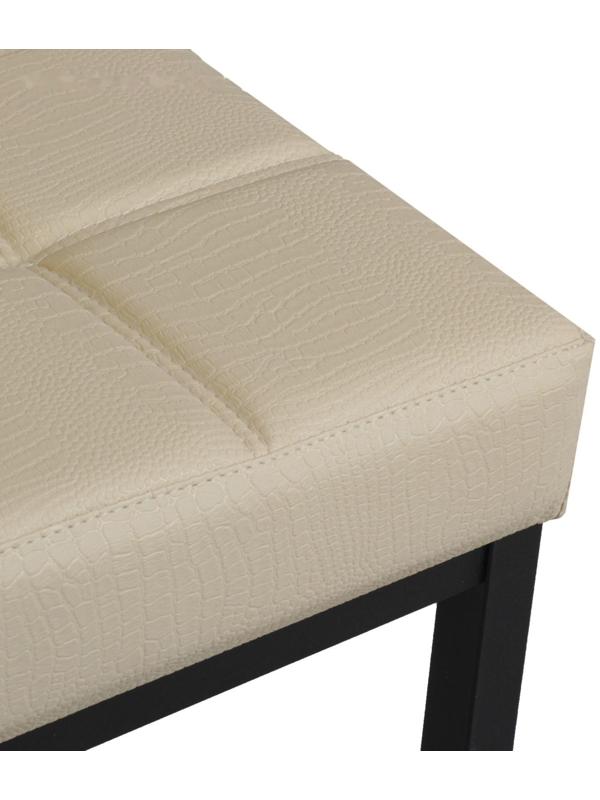 Стул барный ЛОФТ-1 со спинкой, Черный/ Молочная рептилия