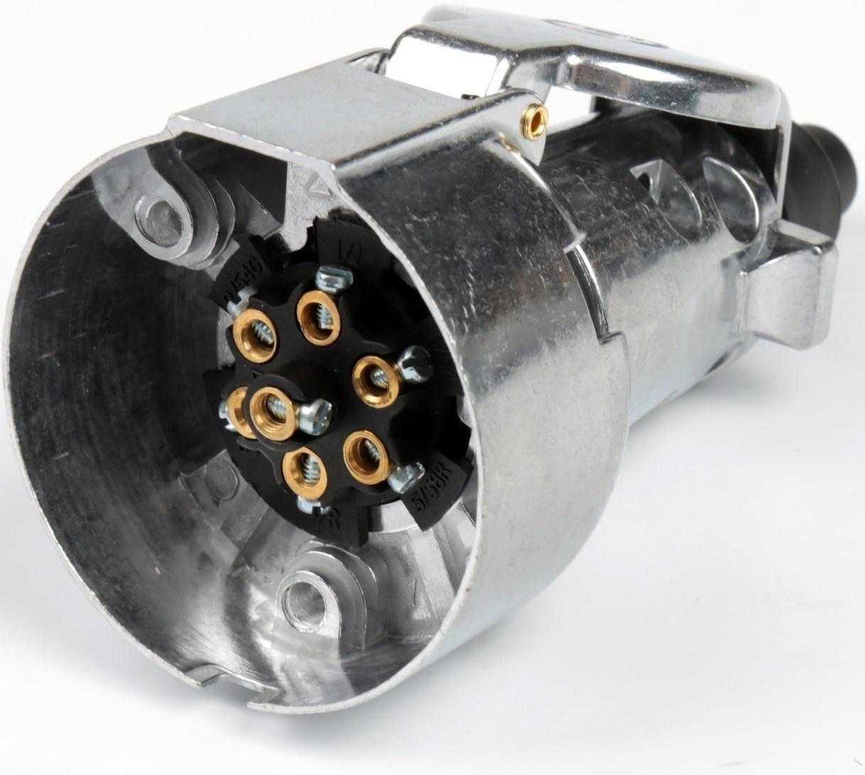 Соединитель для электропроводки прицепа, розетка и вилка, 7 контактов, металл