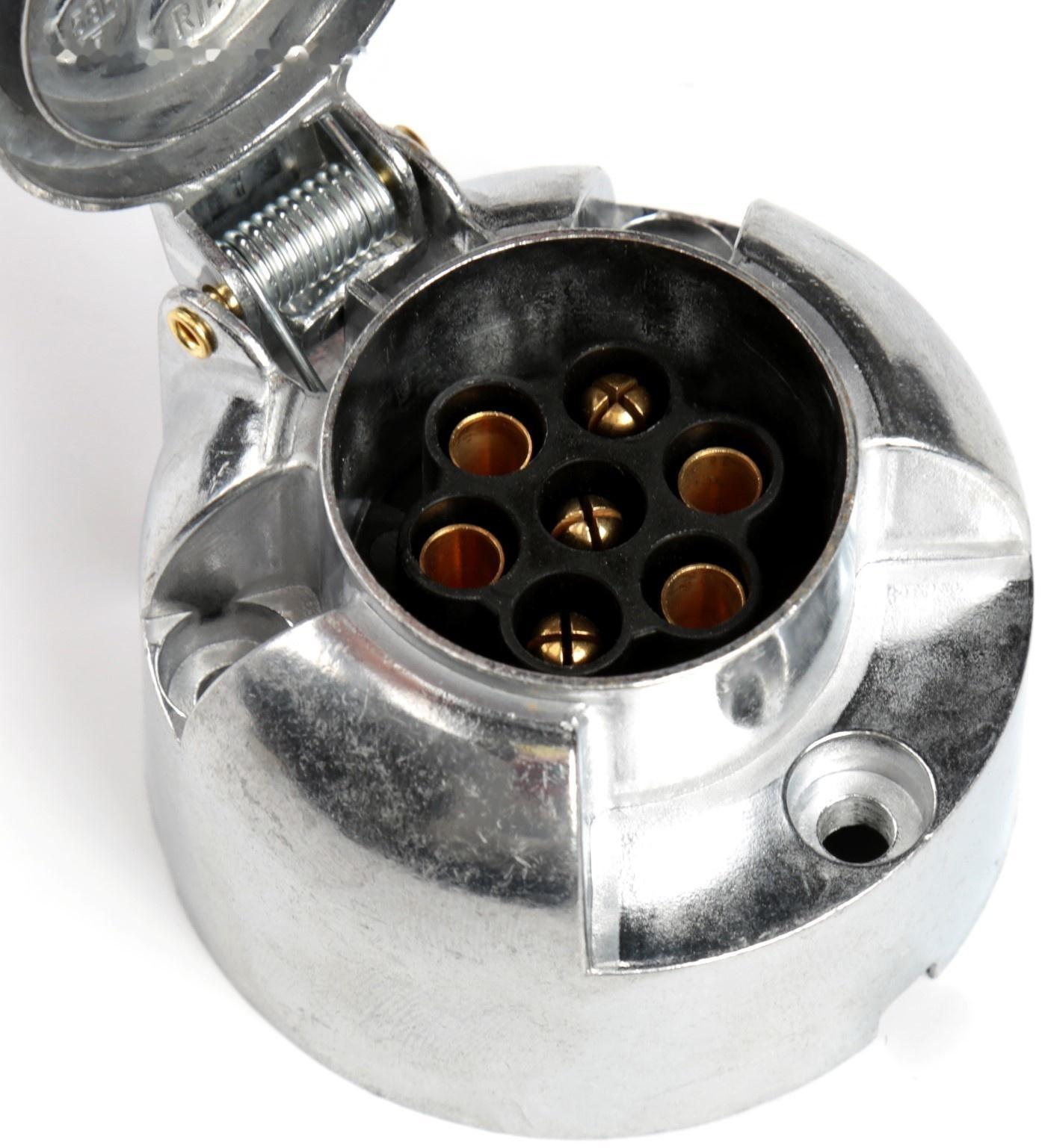 Соединитель для электропроводки прицепа, розетка и вилка, 7 контактов, металл