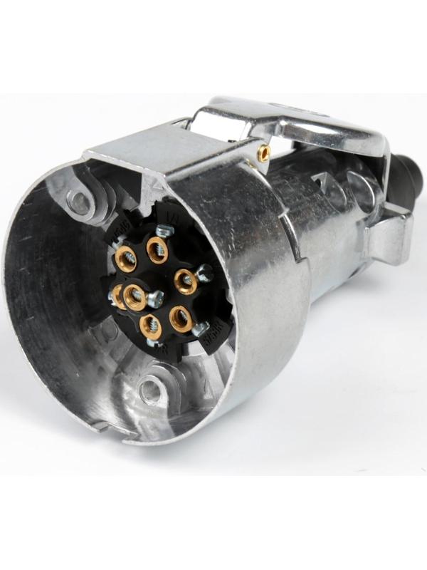 Соединитель для электропроводки прицепа, розетка и вилка, 7 контактов, металл