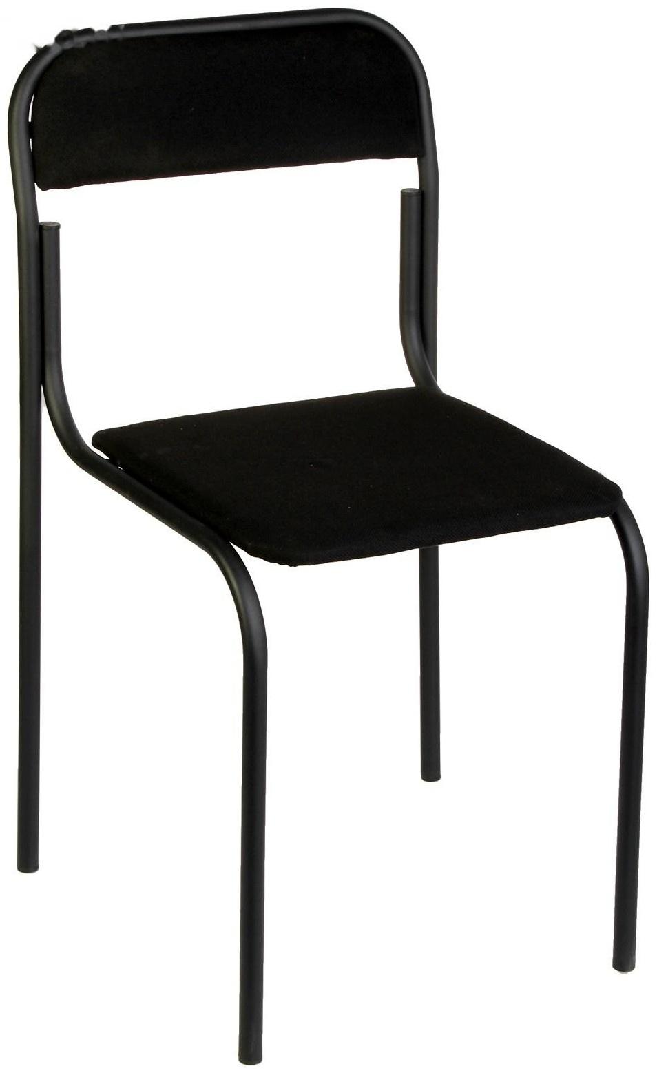 Стул Аскона, ткань черная, каркас черный