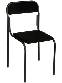 Стул Аскона, ткань черная, каркас черный