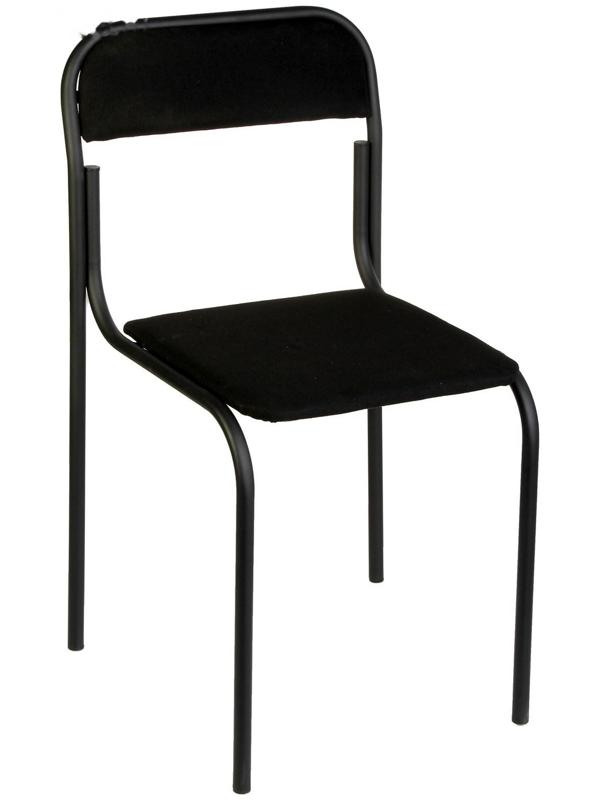 Стул Аскона, ткань черная, каркас черный