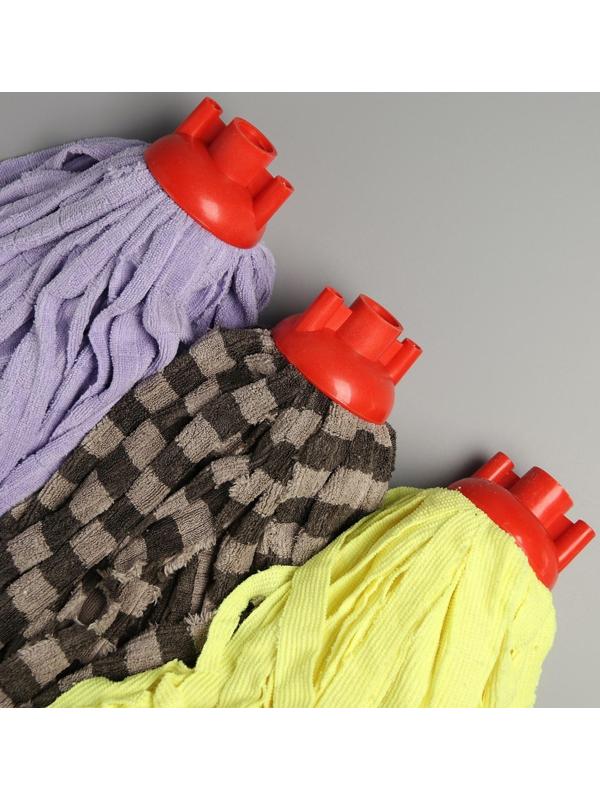 Насадка для швабры ленточная Доляна, микрофибра, 200 гр, цвет МИКС