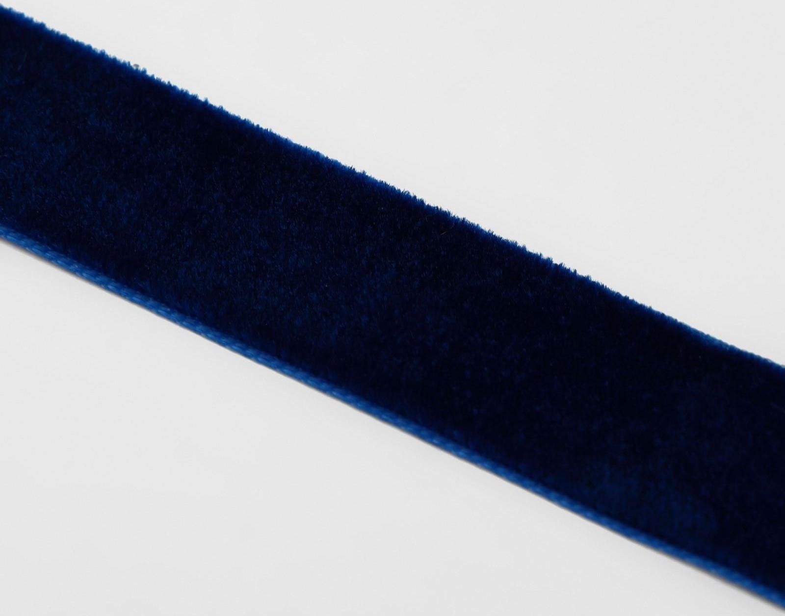Лента бархатная, 15 мм, 18 ± 1 м, цвет синий №47