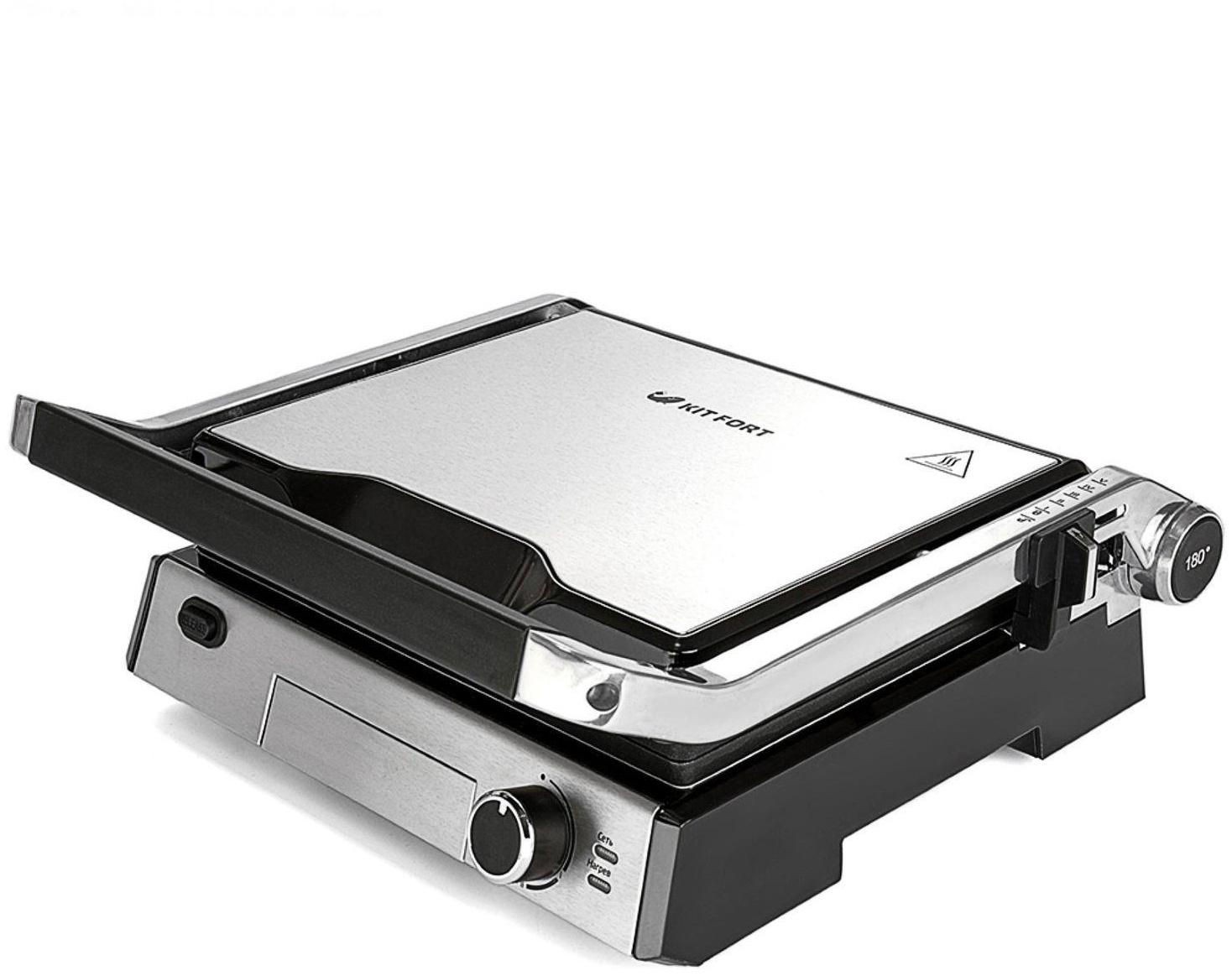 Электрогриль Kitfort KT-1602, 2000 Вт, антипригарное покрытие, 28.7х26 см