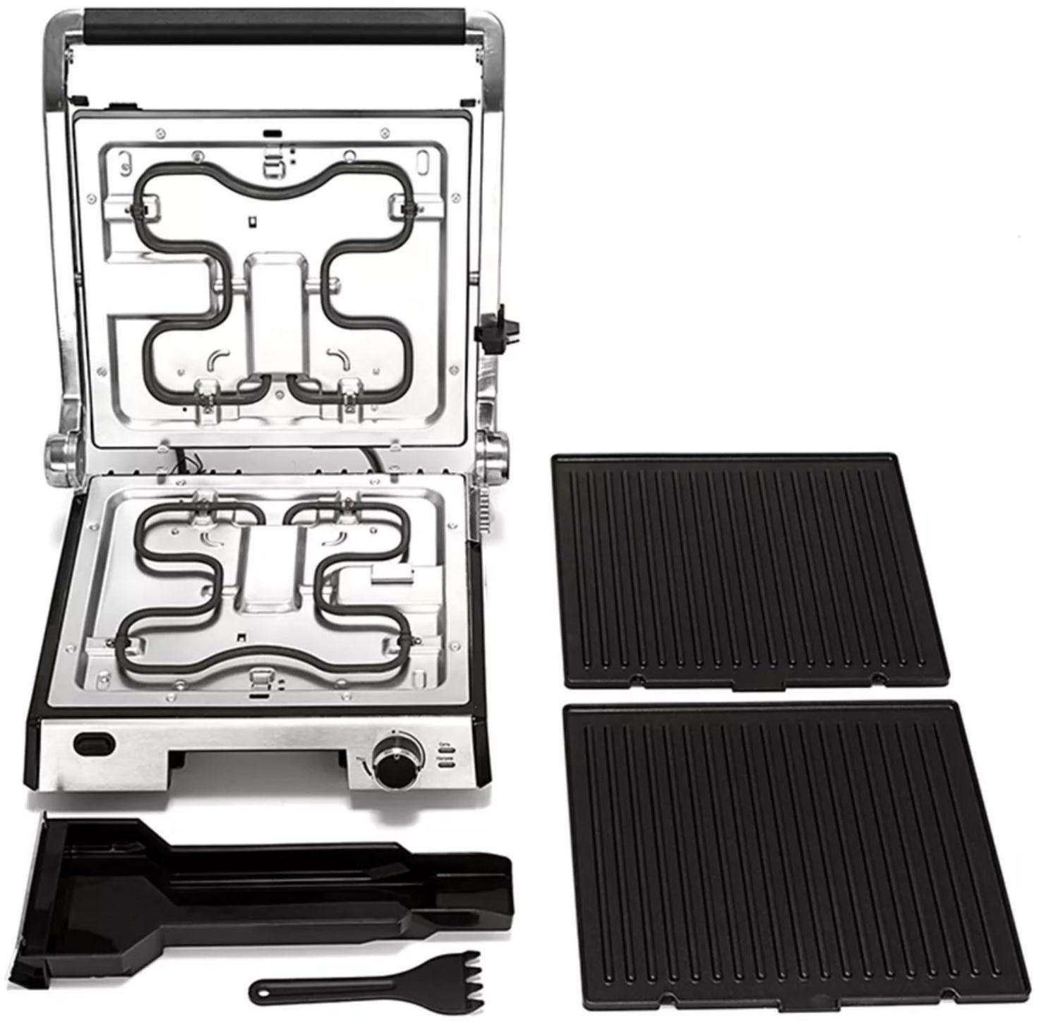 Электрогриль Kitfort KT-1602, 2000 Вт, антипригарное покрытие, 28.7х26 см