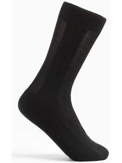 Носки мужские в сетку, цвет чёрный, размер 27