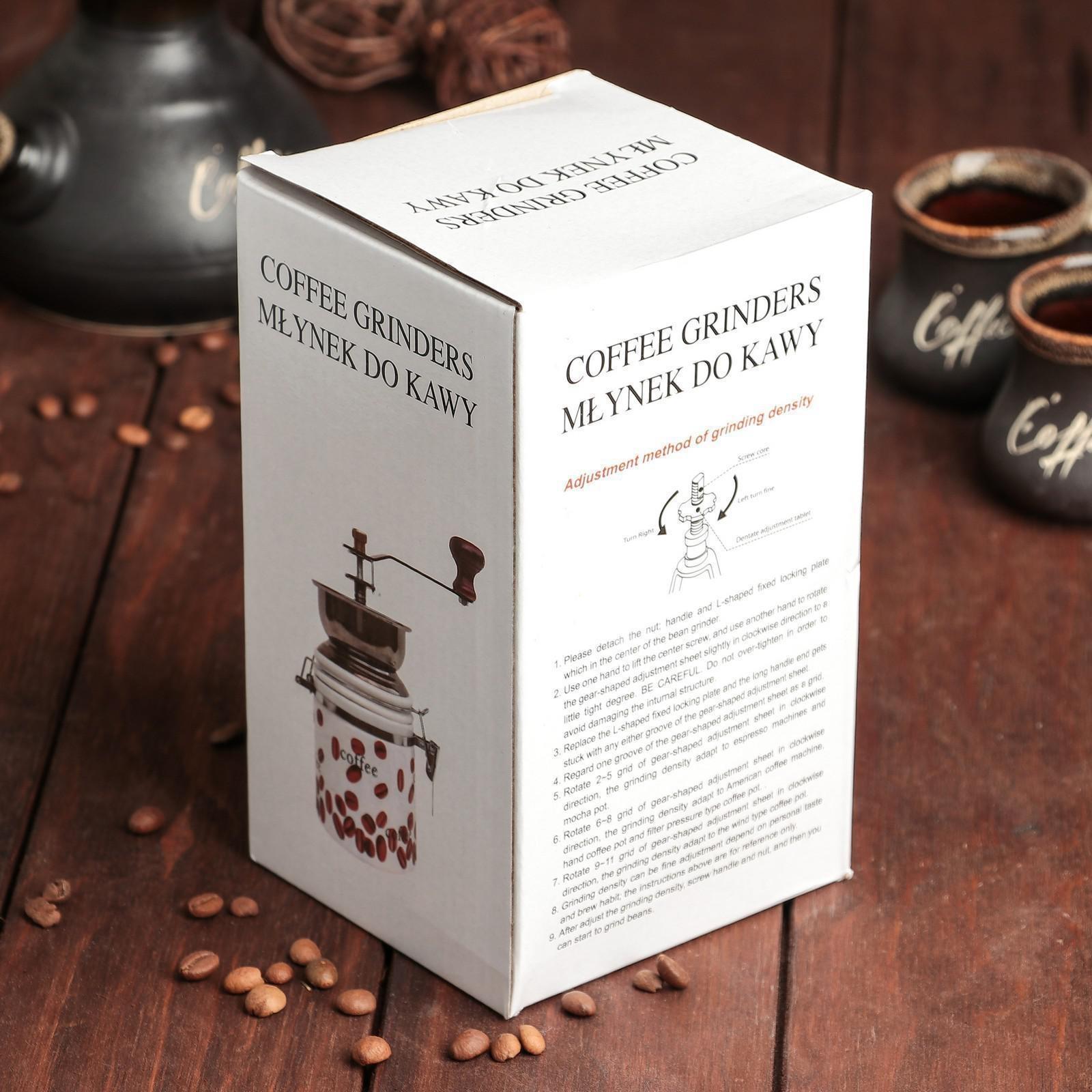 Кофемолка ручная «Тёмное дерево», 9,5×16 см