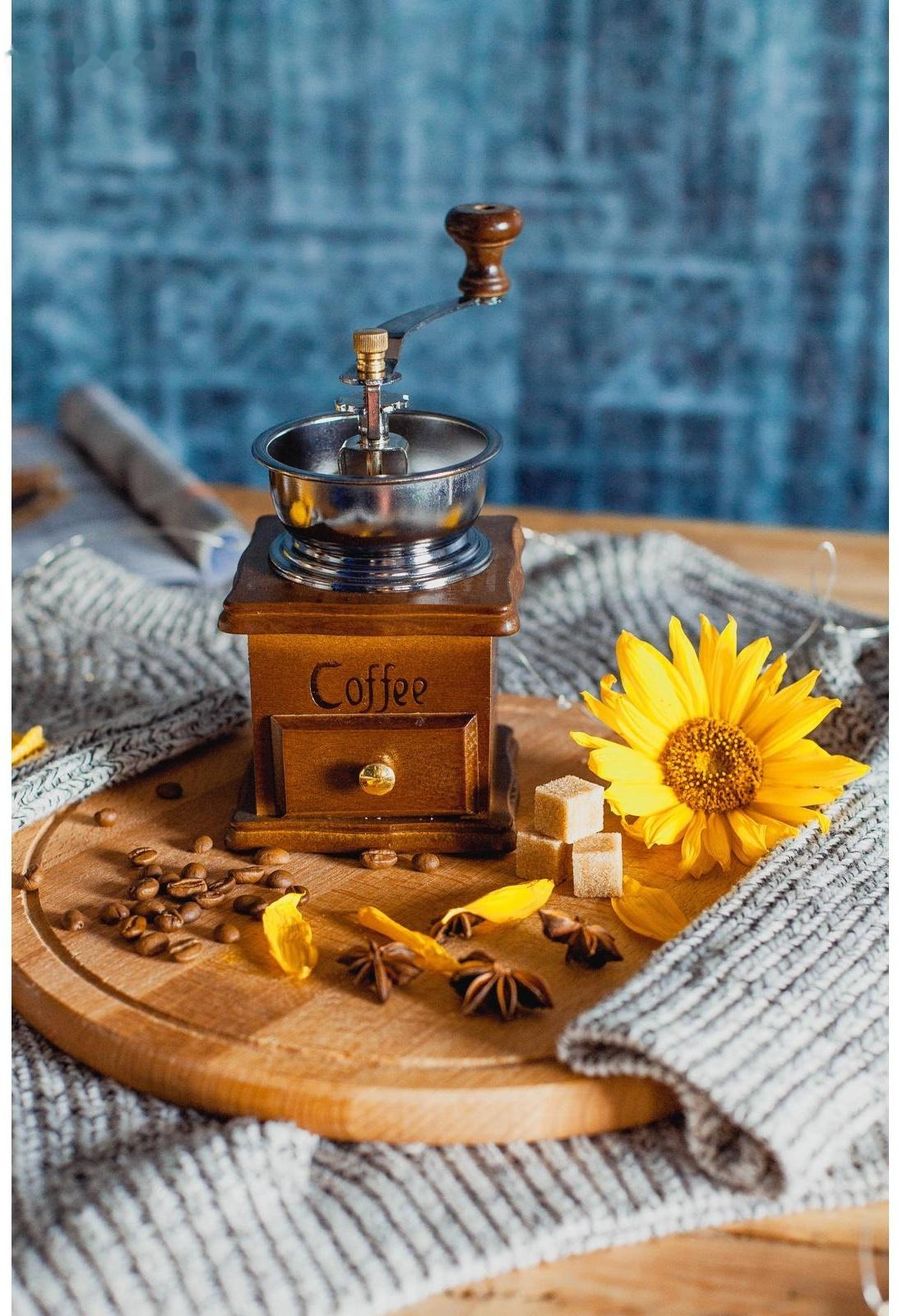 Кофемолка ручная «Тёмное дерево», 9,5×16 см