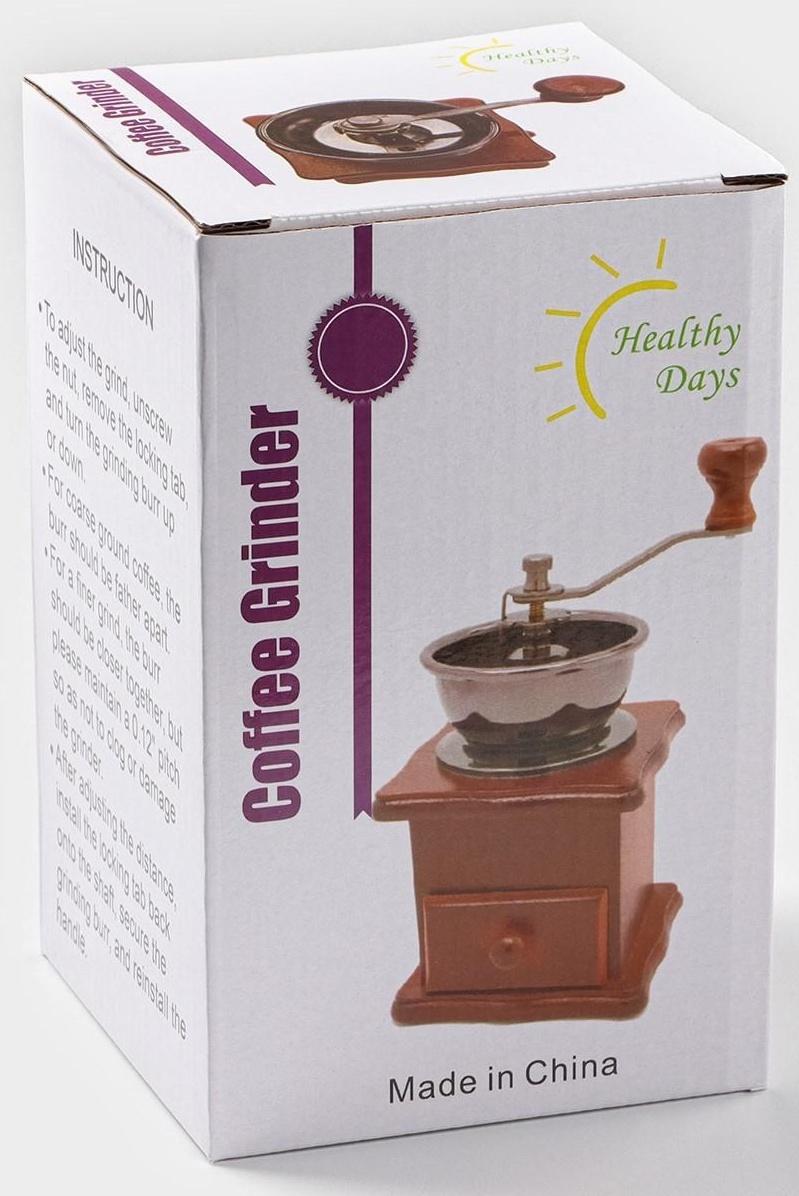 Кофемолка ручная «Тёмное дерево», 9,5×16 см