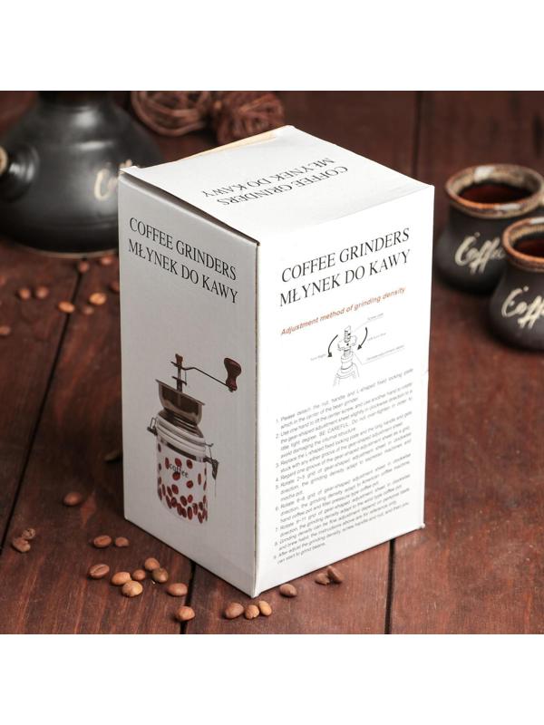 Кофемолка ручная «Тёмное дерево», 9,5×16 см