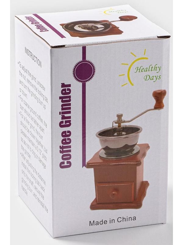 Кофемолка ручная «Тёмное дерево», 9,5×16 см