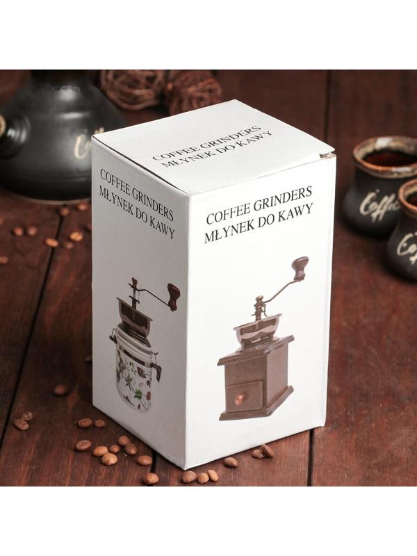 Кофемолка ручная «Тёмное дерево», 9,5×16 см