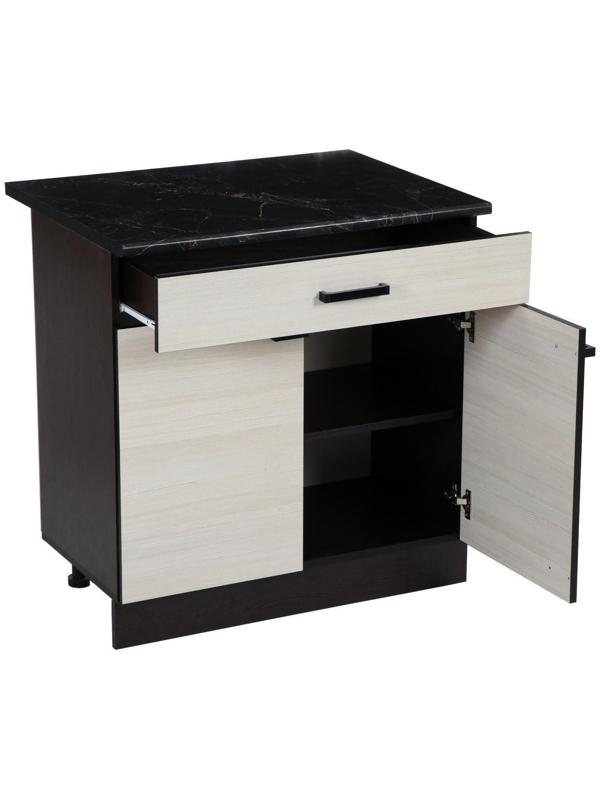 Шкаф напольный Мальва, Н800-1Я, 800х450х840, Венге/Лоредо