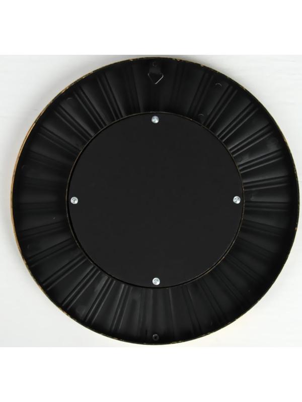 Зеркало настенное «Лучи», d зеркальной поверхности 12 см, цвет «состаренное золото»