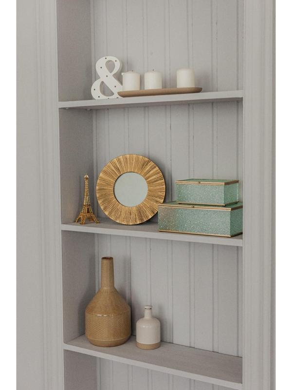 Зеркало настенное «Лучи», d зеркальной поверхности 12 см, цвет «состаренное золото»