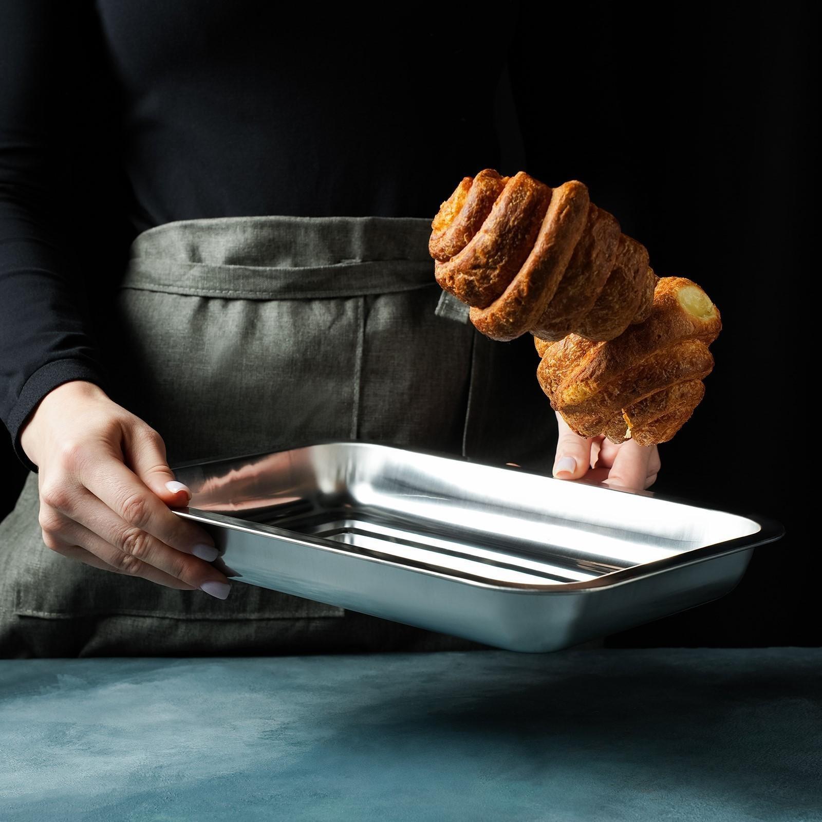 Противень, 31,5×21×3,5 см, цвет хромированный