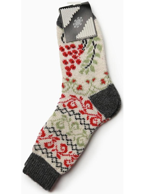 Носки женские шерстяные, цвет белый, размер 25