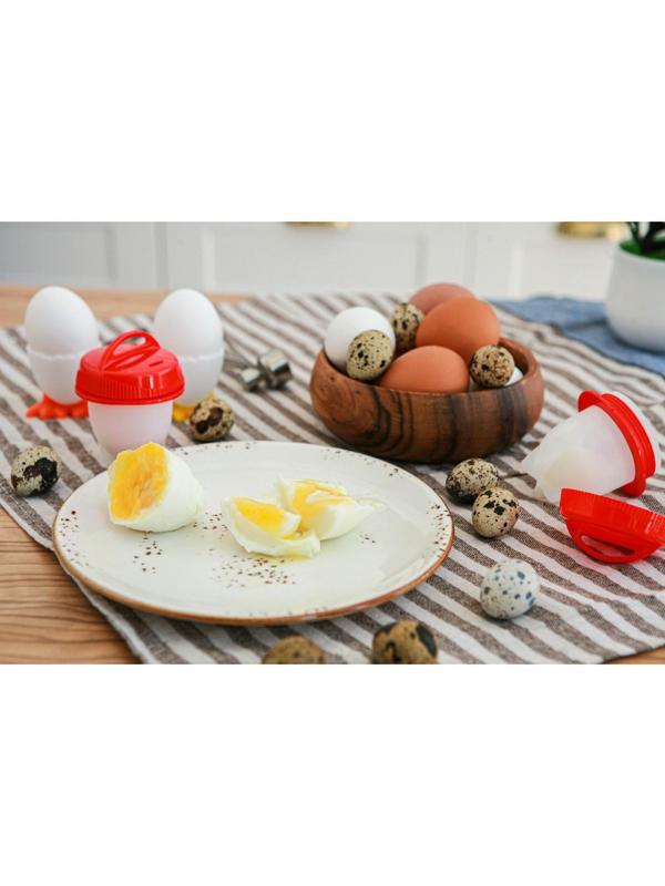 Набор контейнеров для варки яиц без скорлупы, 6 шт, 6,5×9 см