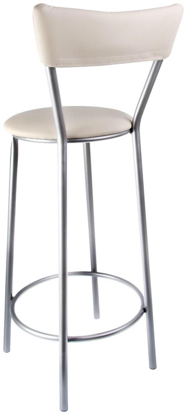 Стул барный с мягкой спинкой, Светло-бежевый