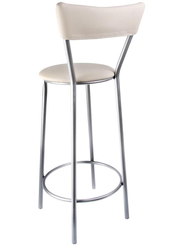 Стул барный с мягкой спинкой, Светло-бежевый