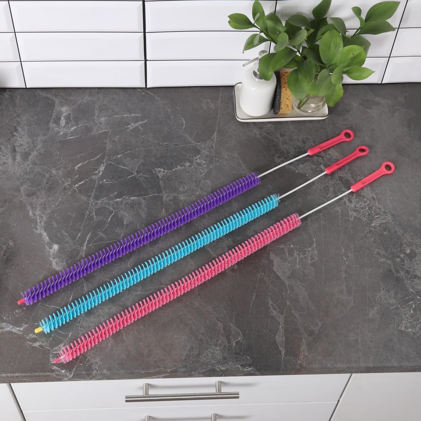 Ёрш чистящий гибкий Доляна, 72×4 см, цвет МИКС