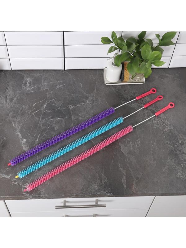 Ёрш чистящий гибкий Доляна, 72×4 см, цвет МИКС