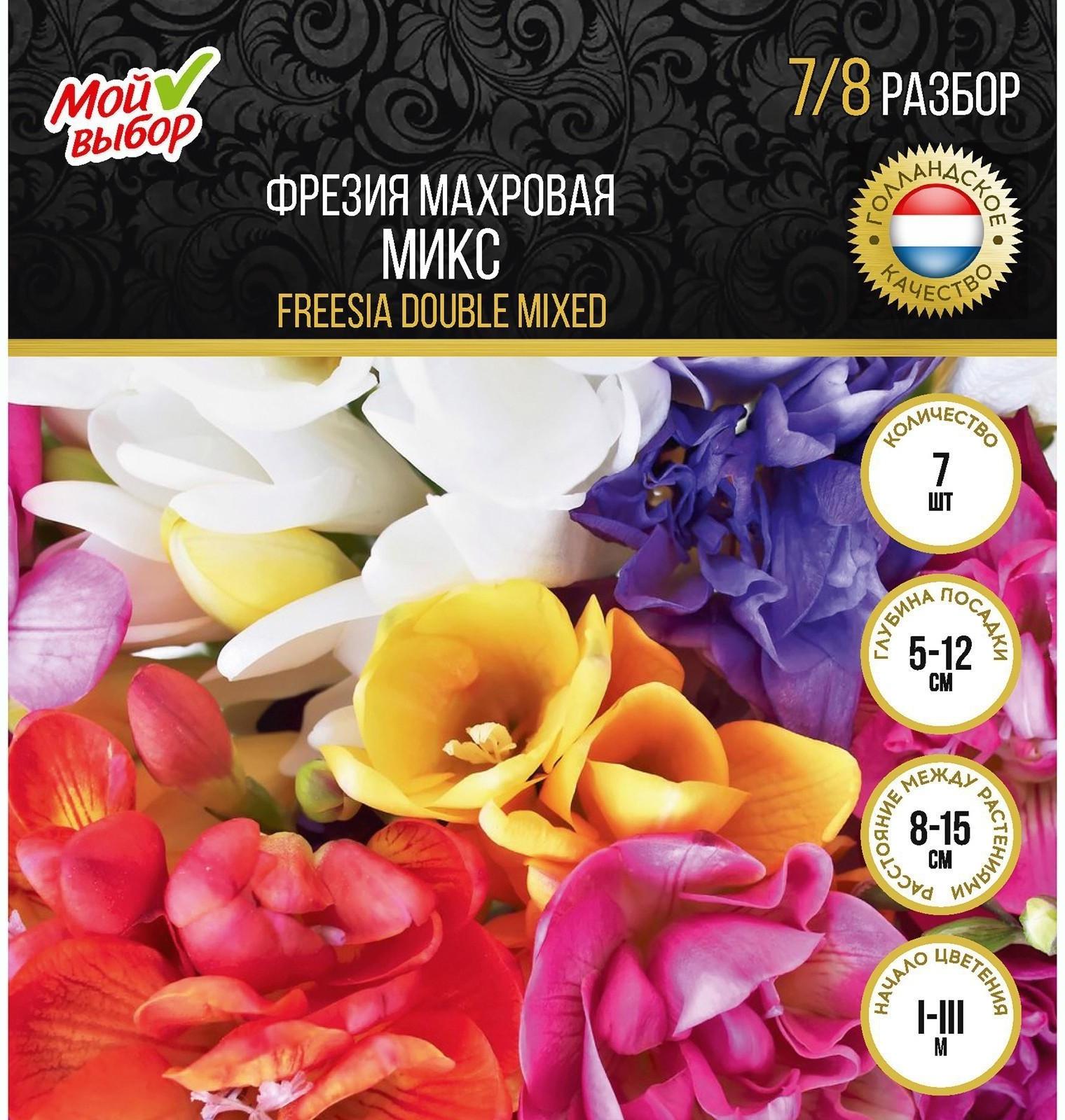 Фрезия махровая Микс, р-р 7/8, 7 шт