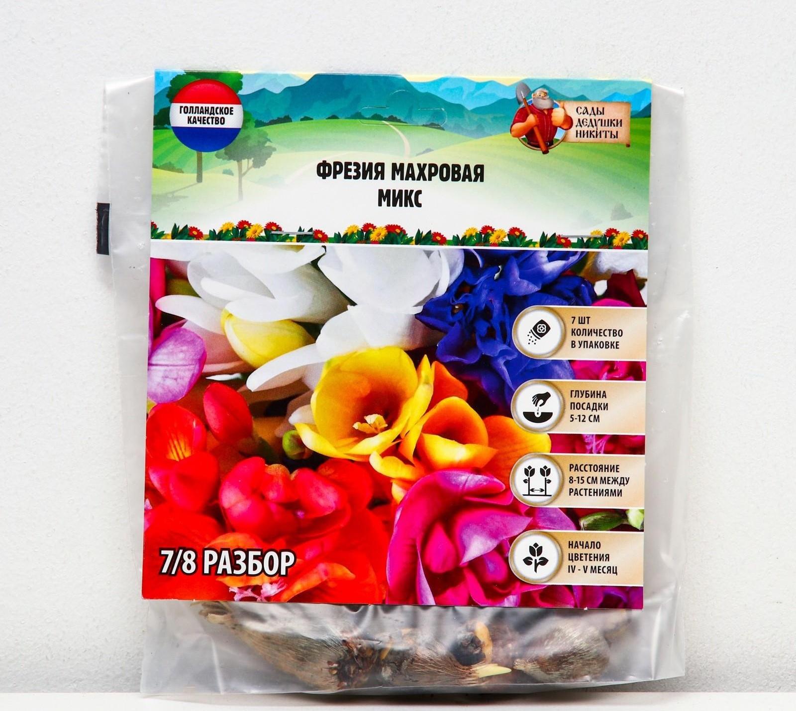 Фрезия махровая Микс, р-р 7/8, 7 шт