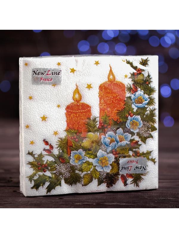 Новогодние салфетки бумажные Fresco 