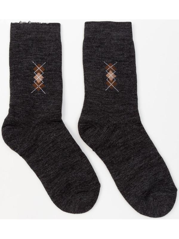 Носки мужские махровые, цвет асфальт, размер 29