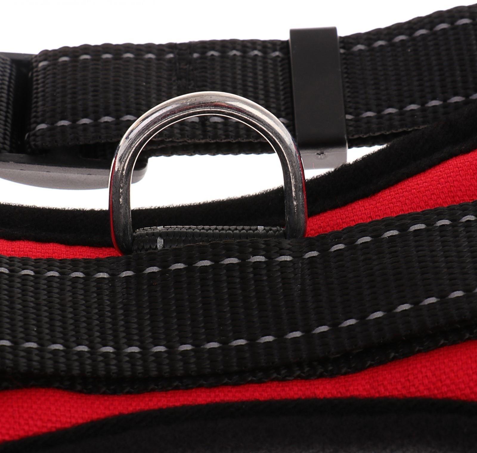 Шлейка мягкая со светоотражающими элементами, размер L (ОШ 54-69 см, ОГ 64-86 см), красная